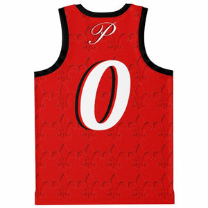 Basketball Jersey Rib - AOP Phenomenon at midcourt red jersey