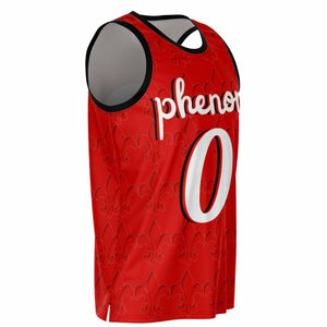 Basketball Jersey Rib - AOP Phenomenon at midcourt red jersey