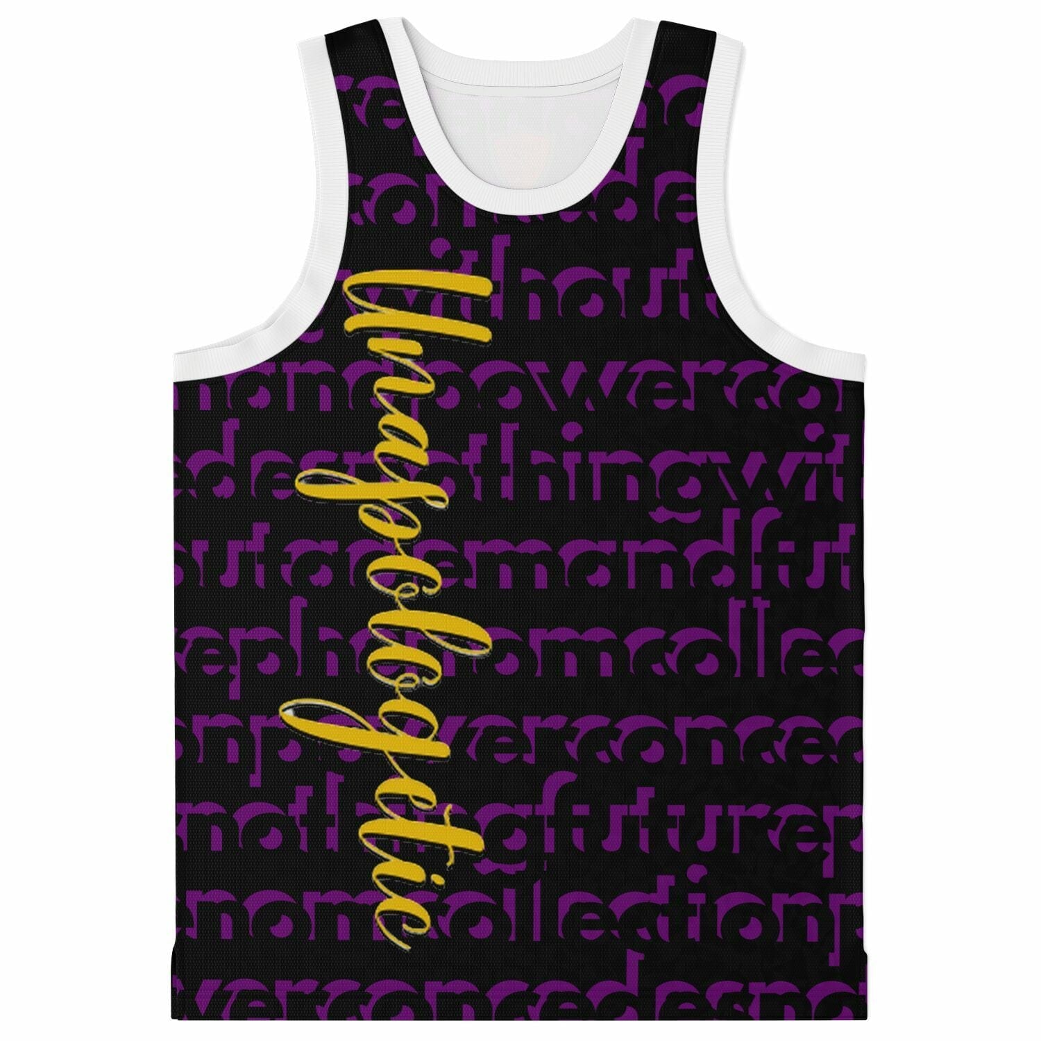 Basketball Jersey Rib - AOP Unapologetically Phenomenal purple-gold jersey