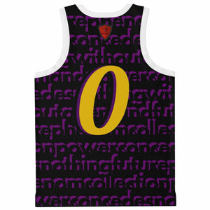 Basketball Jersey Rib - AOP Unapologetically Phenomenal purple-gold jersey