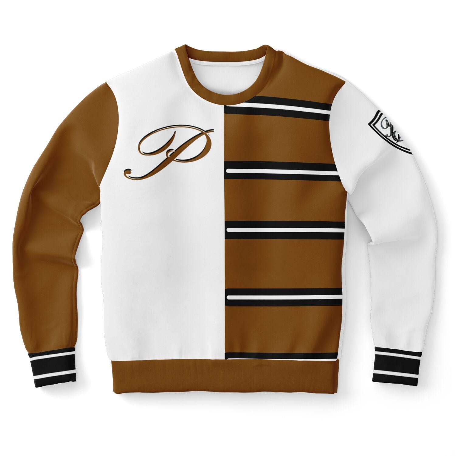 Fashion Sweatshirt - AOP Oxford phenom letterman sweatshirt