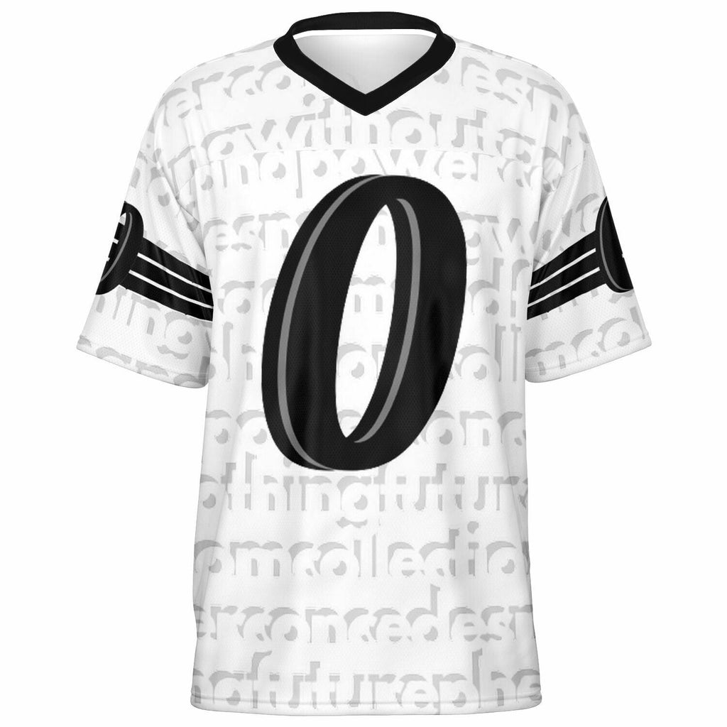 Football Jersey - AOP Apologetic for nothing white-black jersey