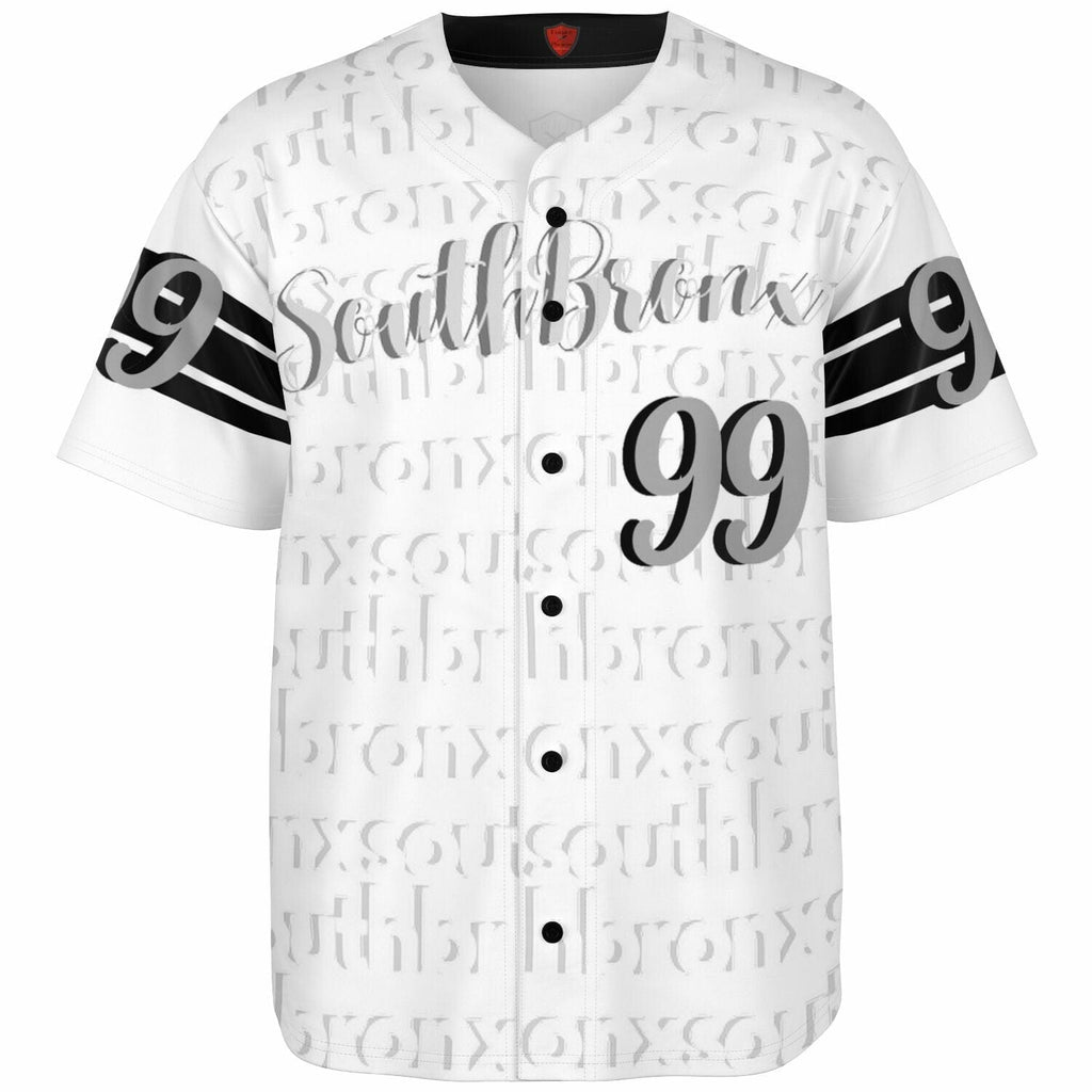 Baseball Jersey - AOP South Bronx phenom white uniform
