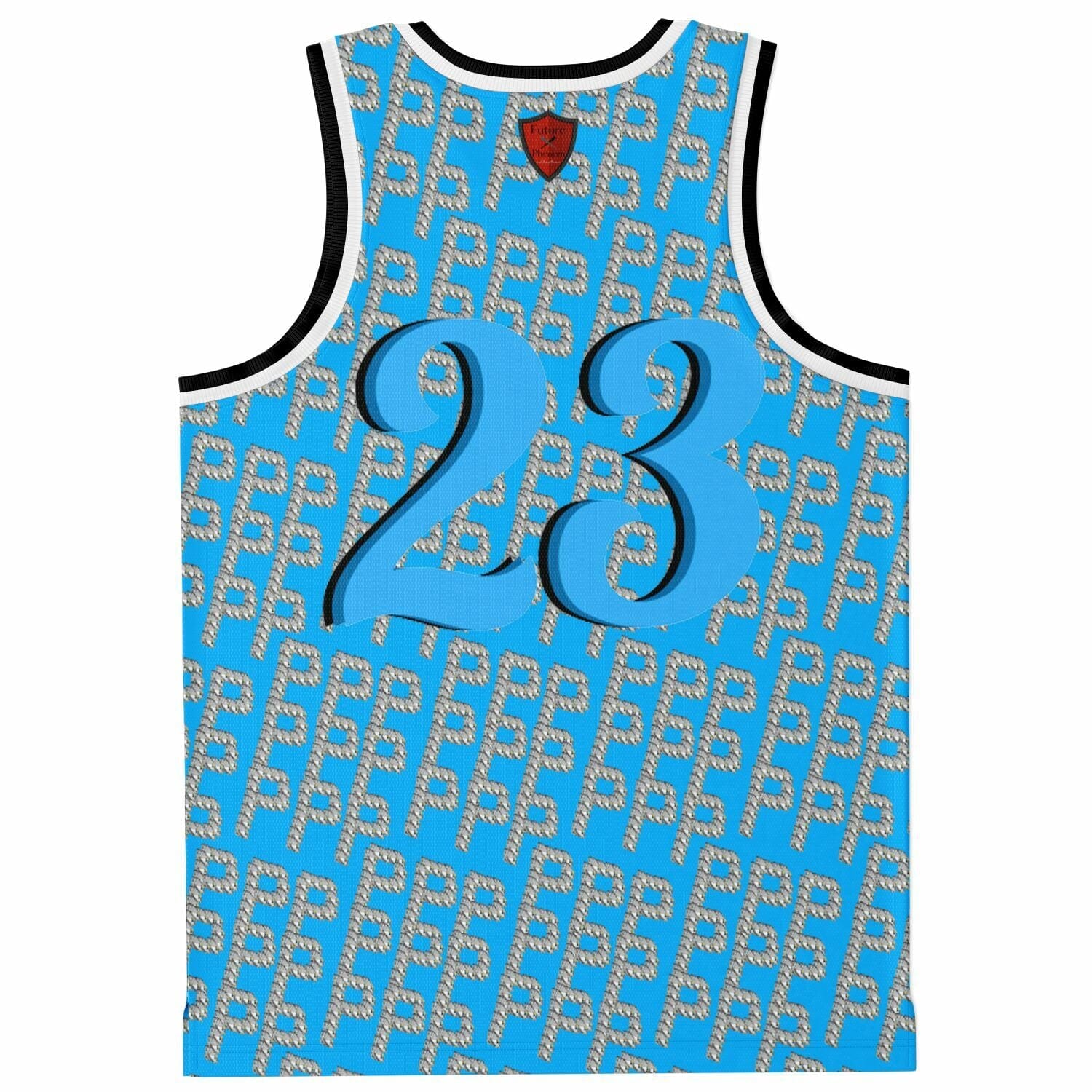 Basketball Jersey Rib - AOP Blue ice phenomenon No. 23 jersey