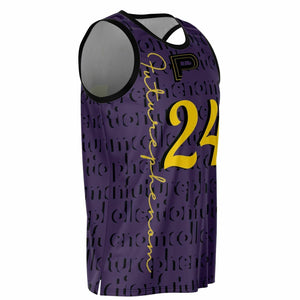 Basketball Jersey Rib - AOP Welcome to the show purple jersey