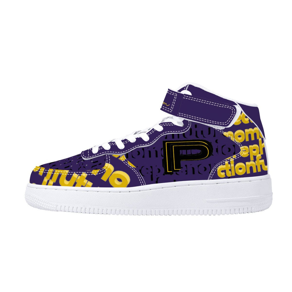 sneaker Welcome to the show purple-gold shoes